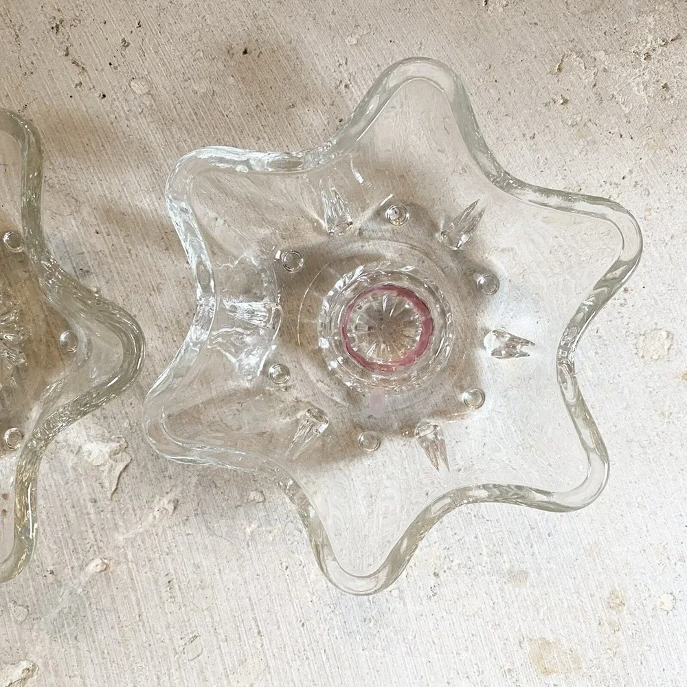 Vintage Set Of 3 Candlestick 6 Point Star 4‎ 1/2